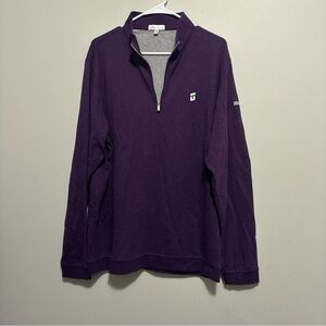 Peter Millar Deep Purple Zip-Up Sweater